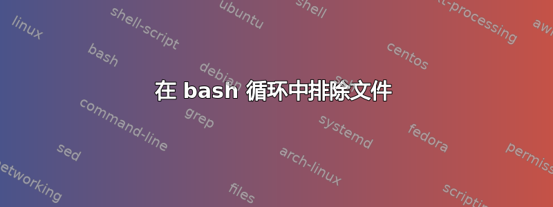 在 bash 循环中排除文件