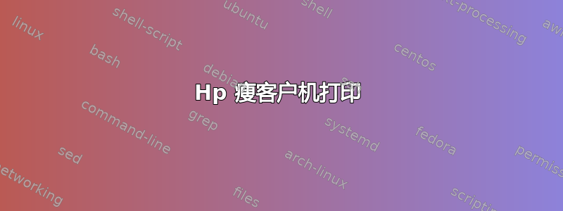 Hp 瘦客户机打印