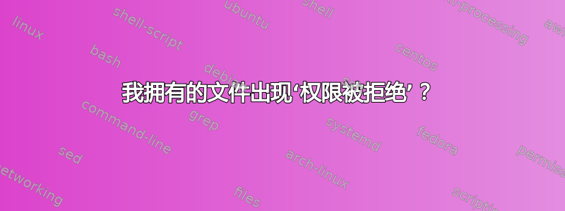 我拥有的文件出现‘权限被拒绝’？