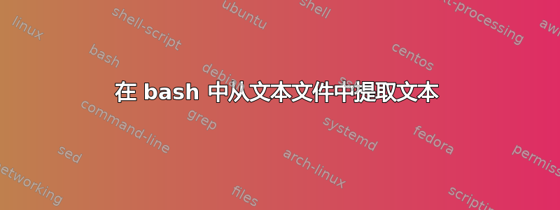 在 bash 中从文本文件中提取文本