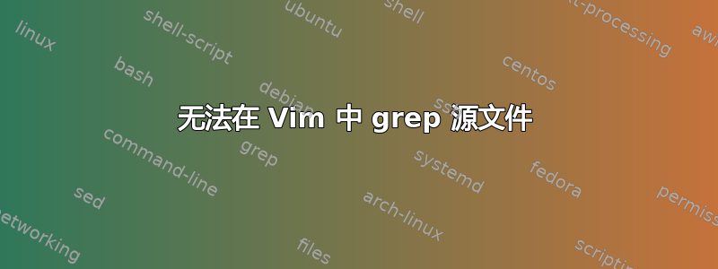 无法在 Vim 中 grep 源文件