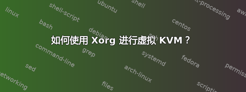 如何使用 Xorg 进行虚拟 KVM？