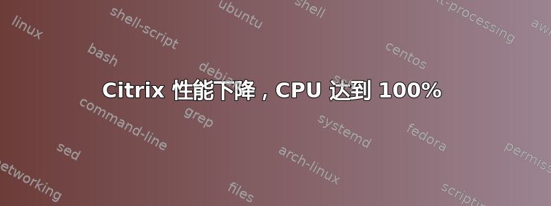 Citrix 性能下降，CPU 达到 100%