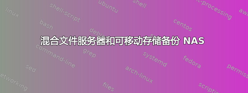 混合文件服务器和可移动存储备份 NAS