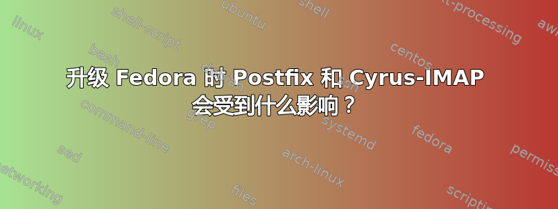 升级 Fedora 时 Postfix 和 Cyrus-IMAP 会受到什么影响？