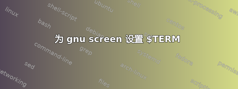 为 gnu screen 设置 $TERM