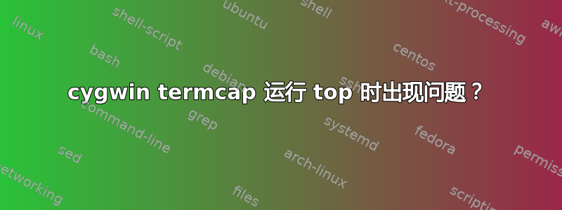 cygwin termcap 运行 top 时出现问题？