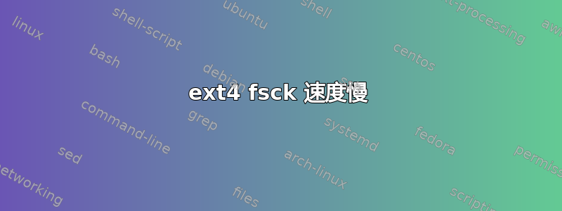 ext4 fsck 速度慢