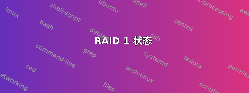 RAID 1 状态