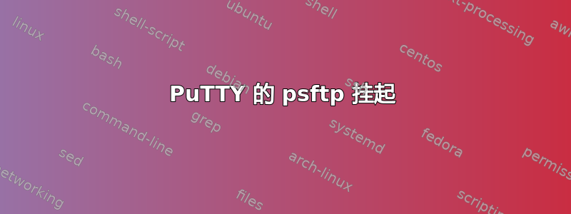 PuTTY 的 psftp 挂起