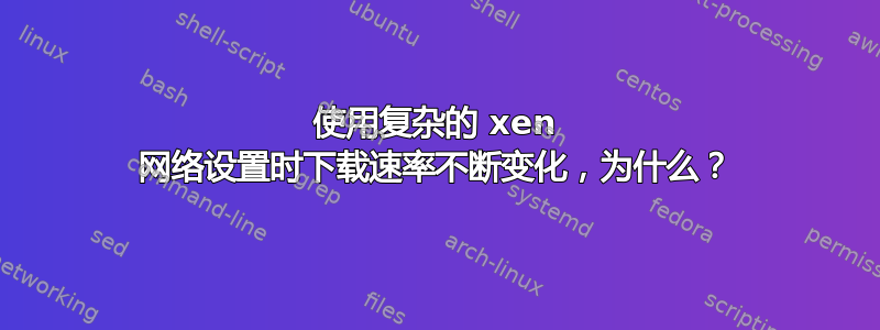 使用复杂的 xen 网络设置时下载速率不断变化，为什么？