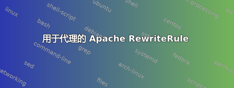 用于代理的 Apache RewriteRule