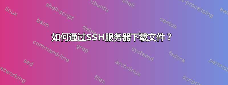 如何通过SSH服务器下载文件？