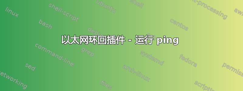 以太网环回插件 - 运行 ping