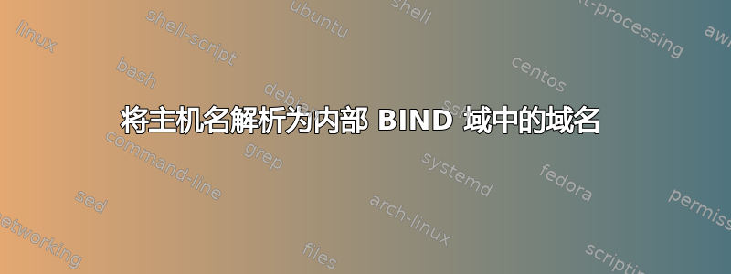 将主机名解析为内部 BIND 域中的域名