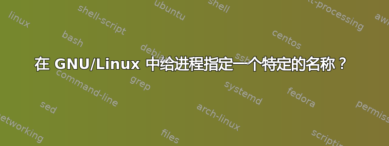 在 GNU/Linux 中给进程指定一个特定的名称？