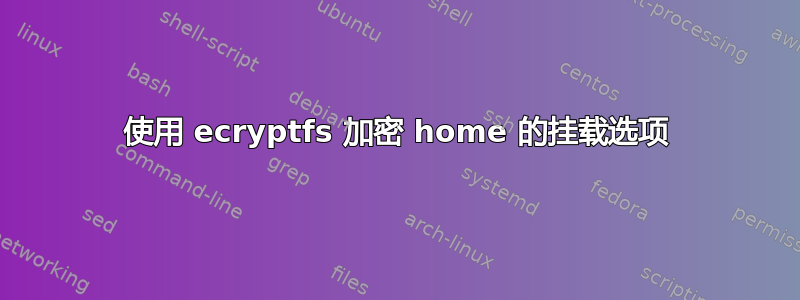 使用 ecryptfs 加密 home 的挂载选项