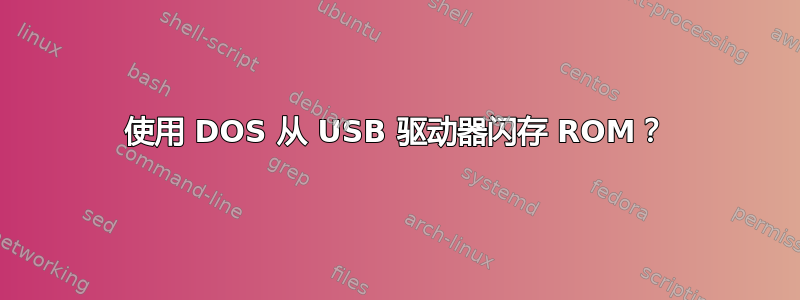 使用 DOS 从 USB 驱动器闪存 ROM？