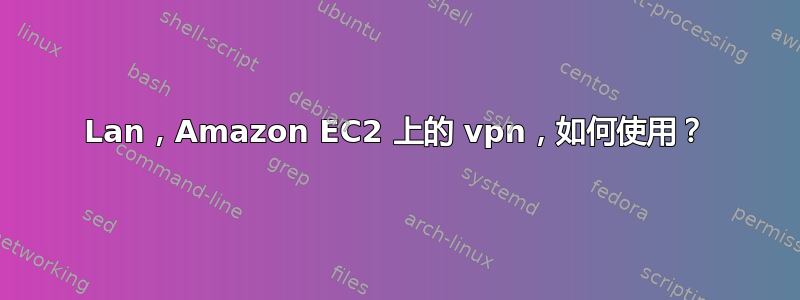 Lan，Amazon EC2 上的 vpn，如何使用？