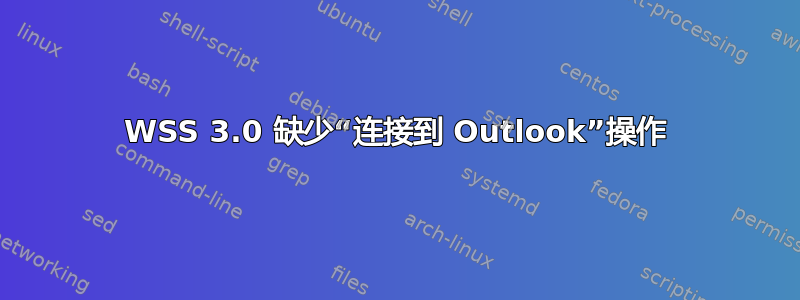 WSS 3.0 缺少“连接到 Outlook”操作