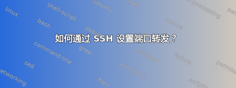 如何通过 SSH 设置端口转发？