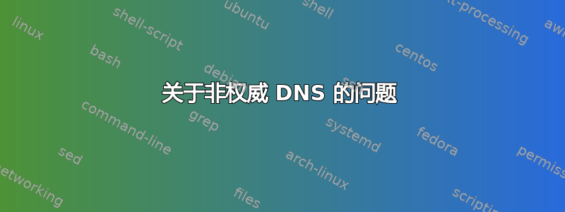 关于非权威 DNS 的问题