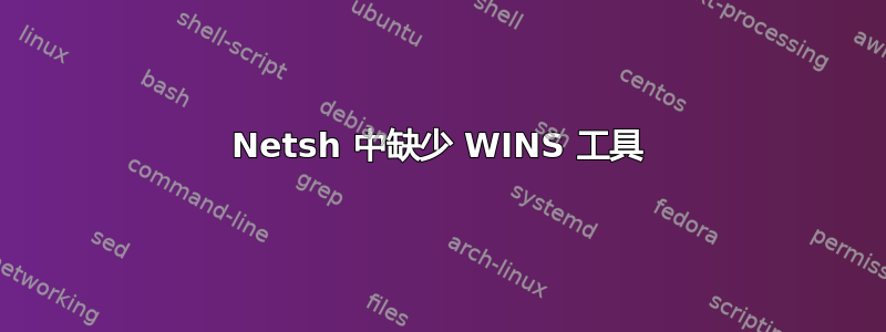 Netsh 中缺少 WINS 工具