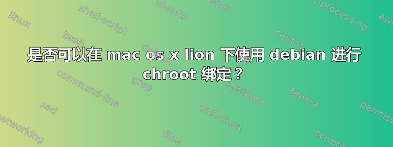 是否可以在 mac os x lion 下使用 debian 进行 chroot 绑定？