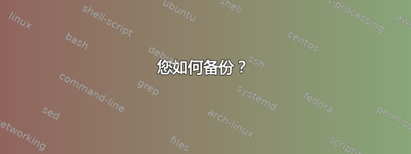 您如何备份？