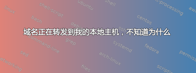 域名正在转发到我的本地主机，不知道为什么