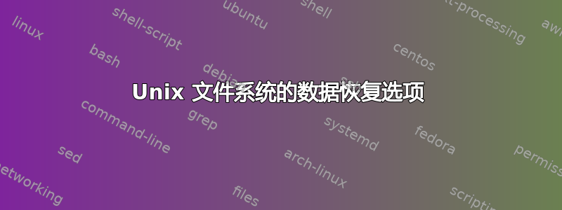 Unix 文件系统的数据恢复选项