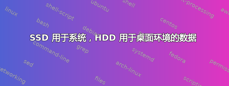 SSD 用于系统，HDD 用于桌面环境的数据