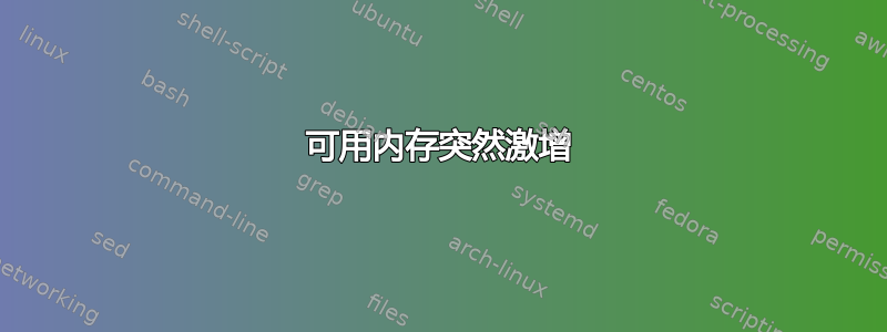 可用内存突然激增