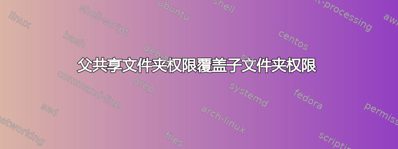 父共享文件夹权限覆盖子文件夹权限