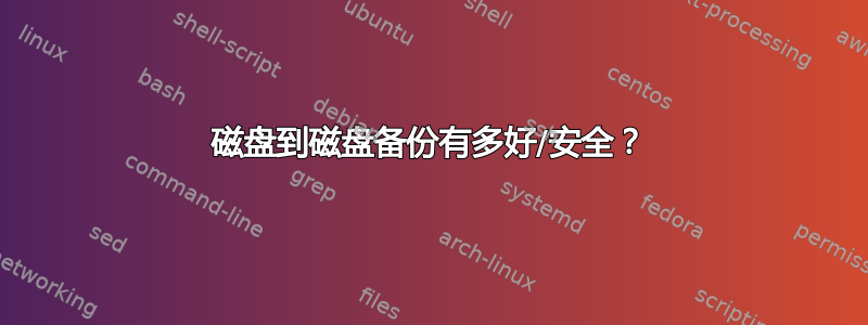 磁盘到磁盘备份有多好/安全？