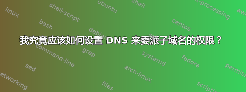 我究竟应该如何设置 DNS 来委派子域名的权限？