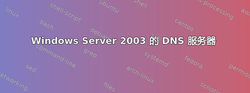 Windows Server 2003 的 DNS 服务器