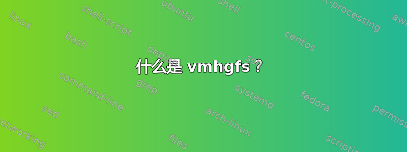 什么是 vmhgfs？