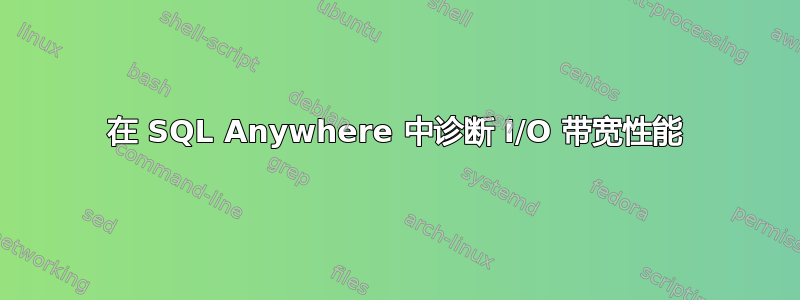 在 SQL Anywhere 中诊断 I/O 带宽性能