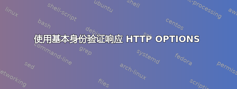 使用基本身份验证响应 HTTP OPTIONS