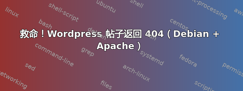 救命！Wordpress 帖子返回 404（Debian + Apache）