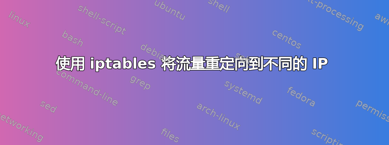 使用 iptables 将流量重定向到不同的 IP