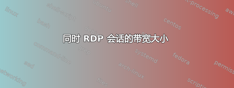 同时 RDP 会话的带宽大小