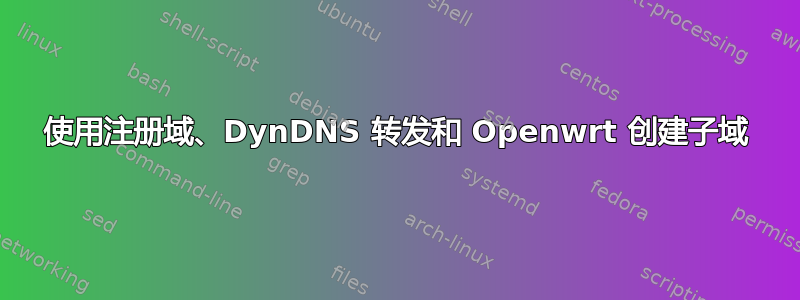 使用注册域、DynDNS 转发和 Openwrt 创建子域