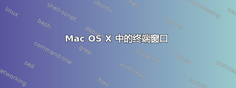 Mac OS X 中的终端窗口