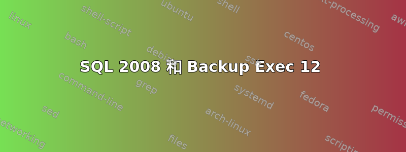 SQL 2008 和 Backup Exec 12