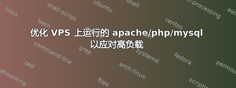 优化 VPS 上运行的 apache/php/mysql 以应对高负载