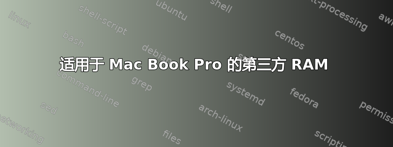 适用于 Mac Book Pro 的第三方 RAM