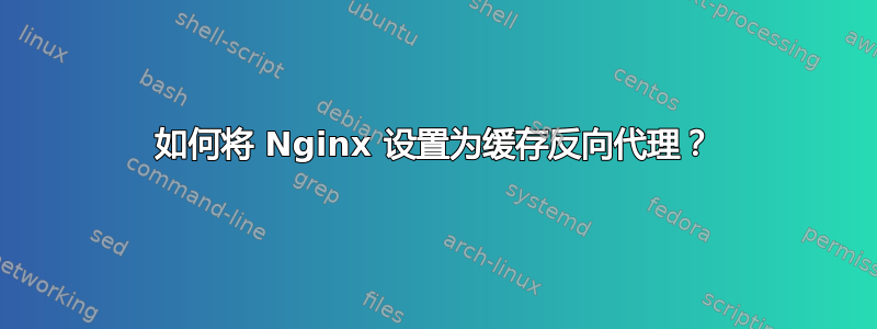 如何将 Nginx 设置为缓存反向代理？