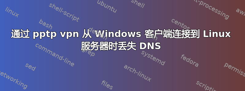 通过 pptp vpn 从 Windows 客户端连接到 Linux 服务器时丢失 DNS